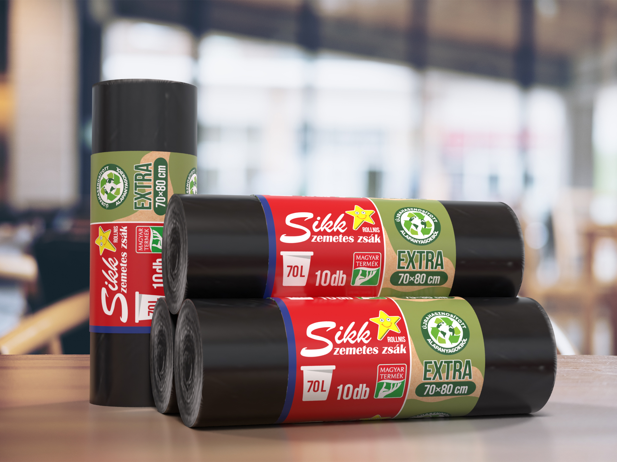 Sikk szemeteszsák 70L extra